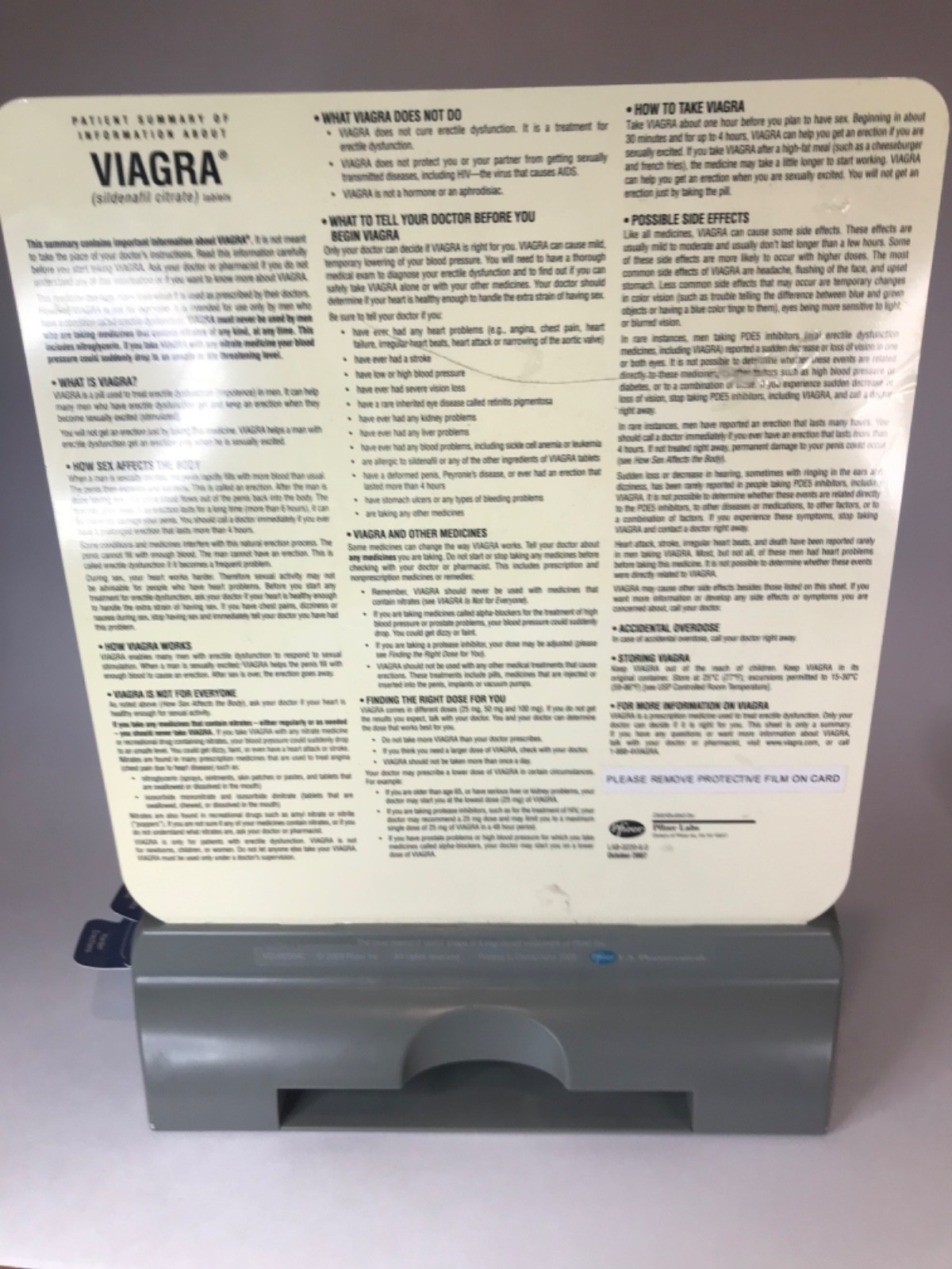 RARE VIAGRA Drug Rep Medical Display Big Pharma Penile ED erection assessment