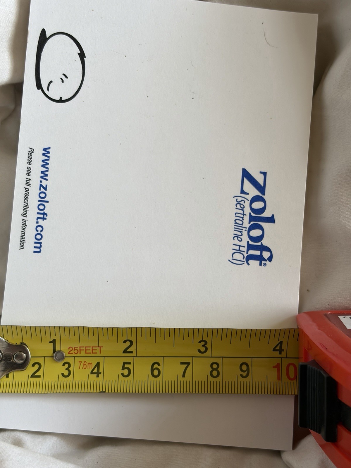 Zoloft 2006 Phizer removable self adhesive paper notes pad Drug Collectable