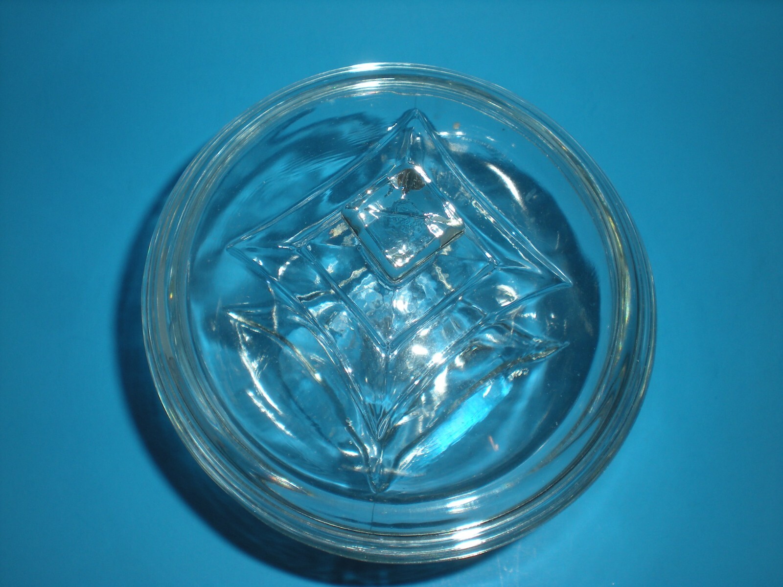 Antique Apothecary Jar Footed glass Candy Container Dish vtg