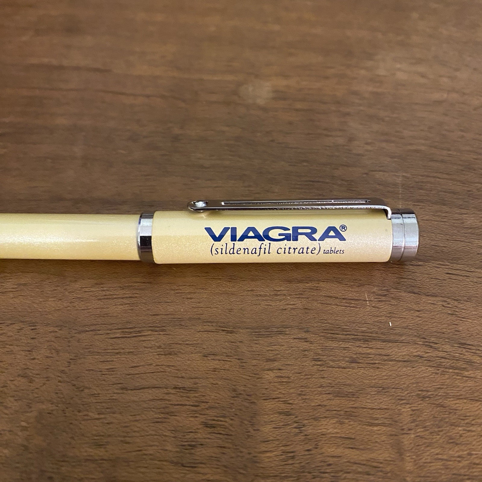 Vintage Viagra Pharmaceutical Yellow Drug Rep Pen
