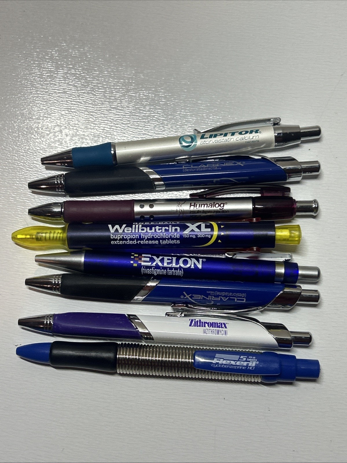 Vintage Pharmaceutical Rep Pens Plastic Lot of 8