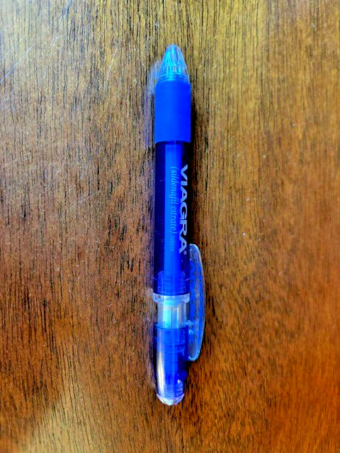 VIAGRA Ink pen with rubber Grip, black ink