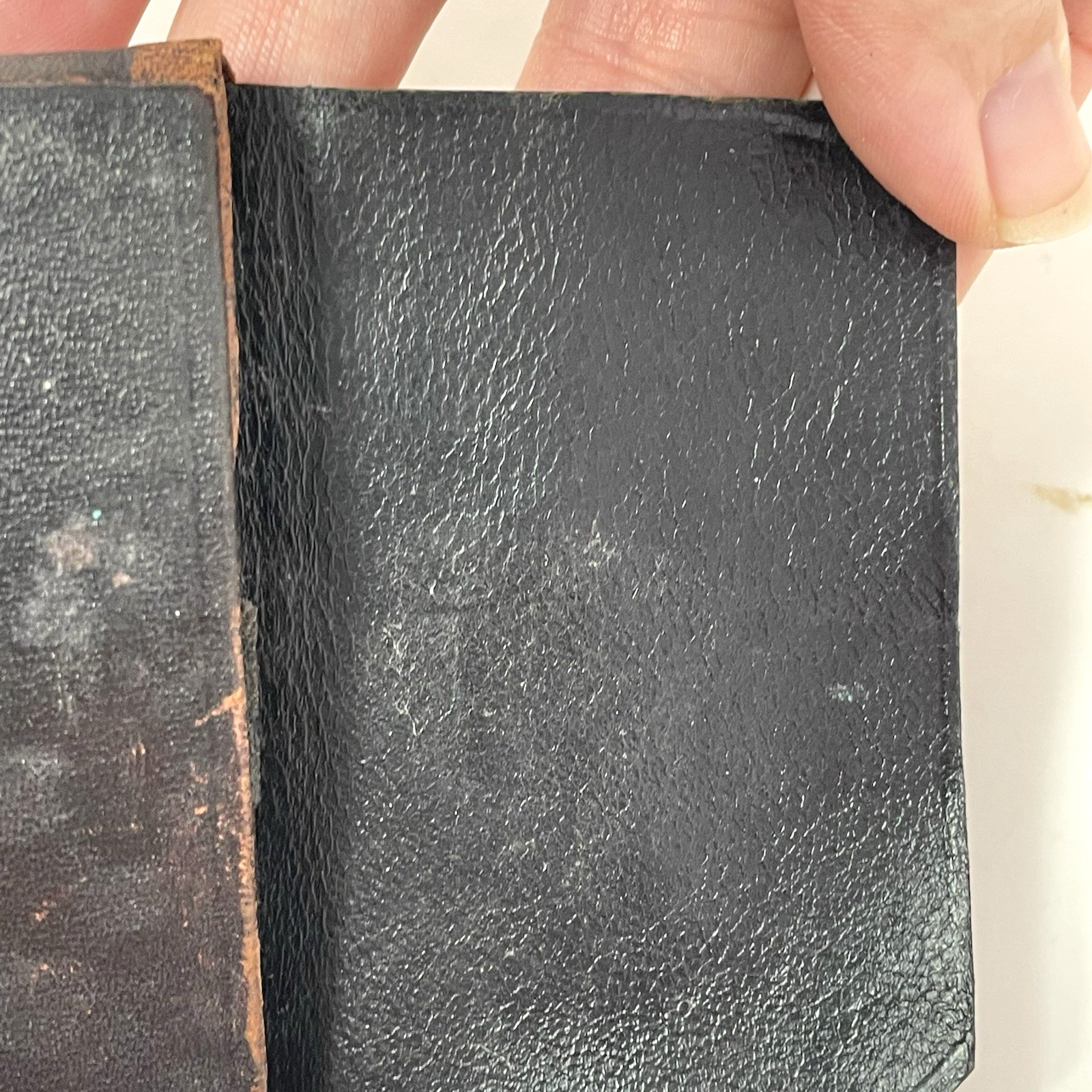 EMPTY Antique Leather Physician’s Folding Wallet Case – Vintage Medical Field