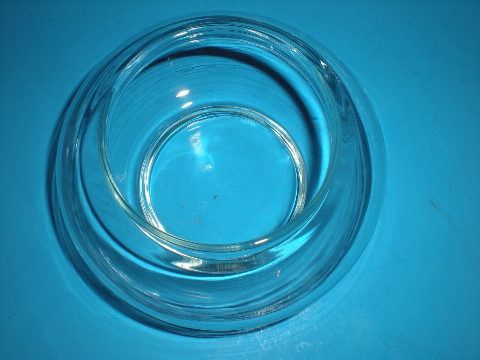 Vtg Miniature Apothecary Covered Jar Glass Candy Container w/ Lid