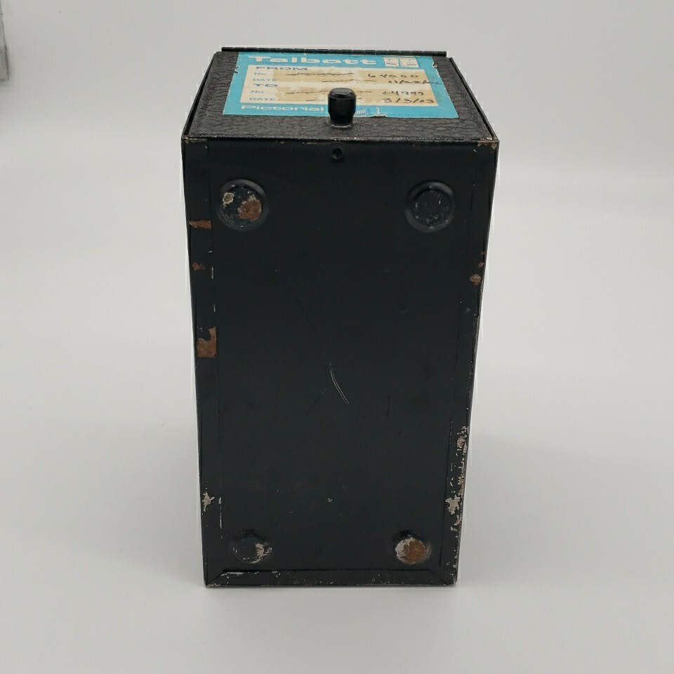 Vintage Talbott Pharmacy Metal RX File Box – Black Industrial Medical Decor
