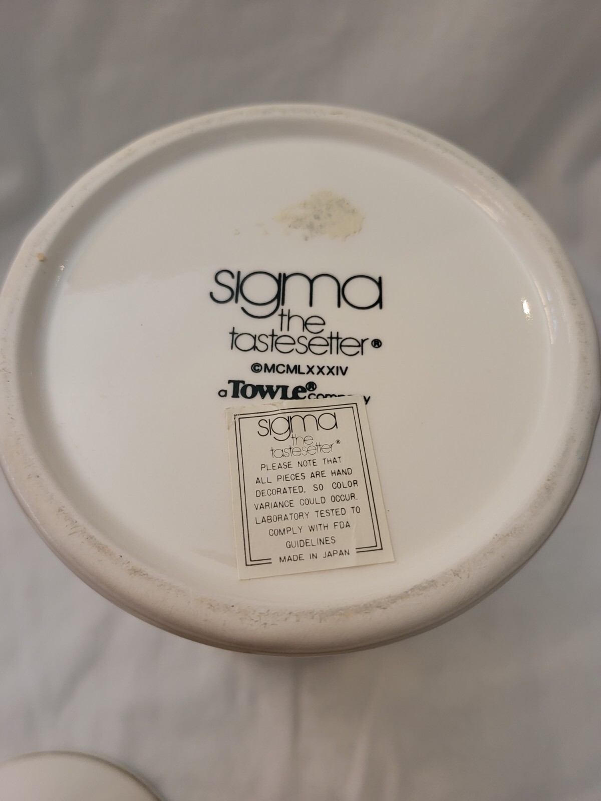 VTG Apothecary HASHISH Ceramic Canister/Jar & Lid Sigma Tastesetter By Towle HTF