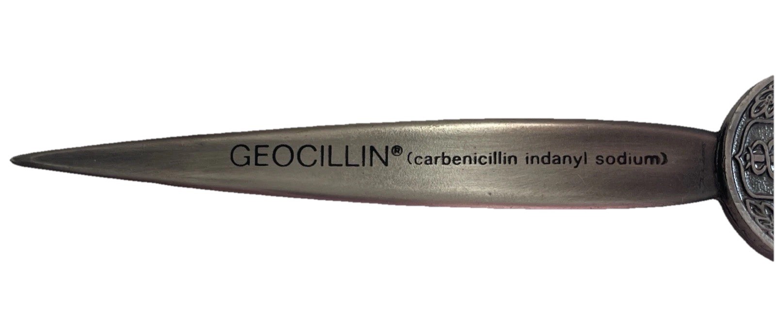 GEOCILLIN DRUG LETTER OPENER Pharmaceutical Drug Rep Advertisement