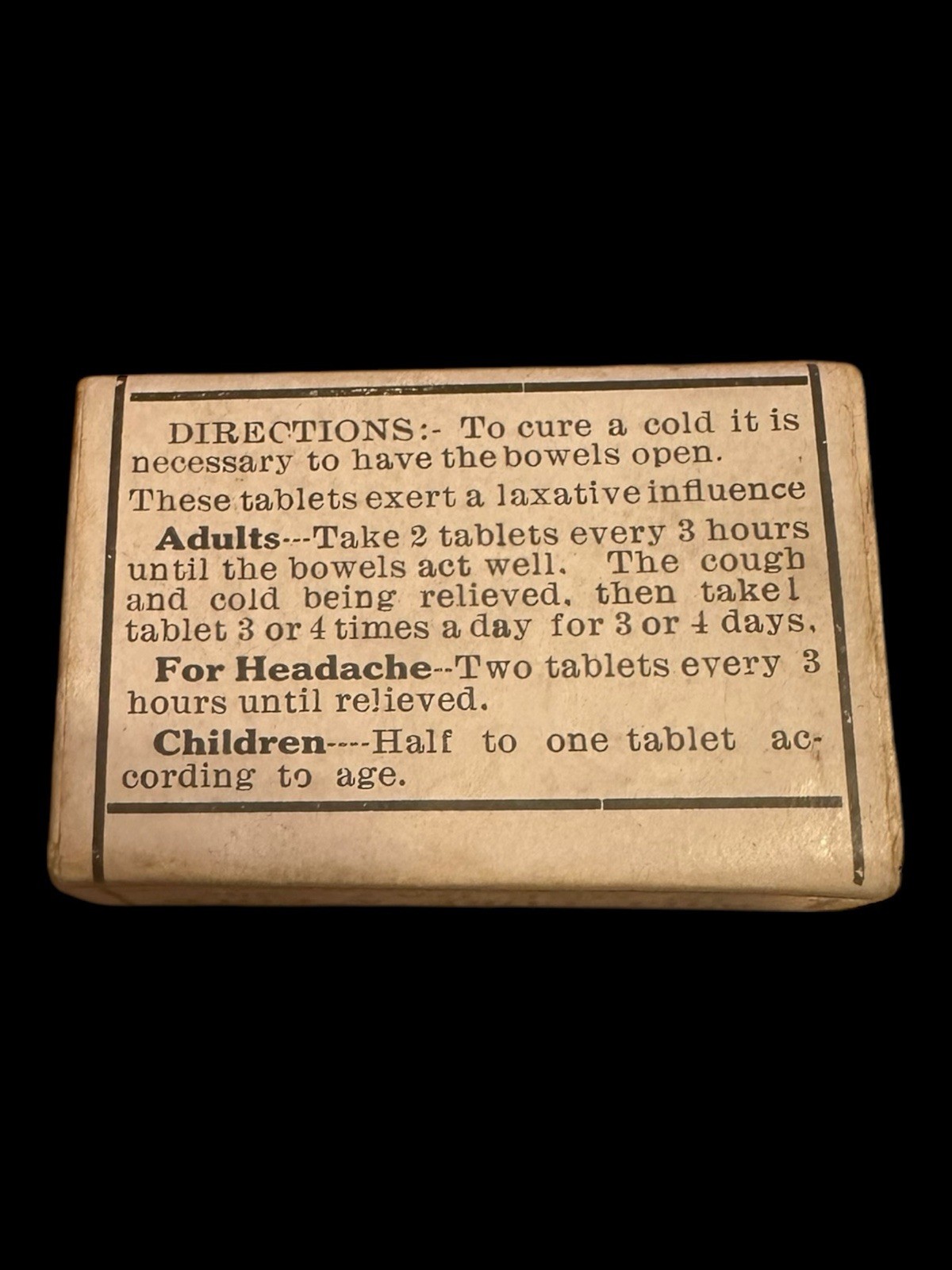 Vintage Lutz’s Cold Grip Tablet Box Irwin Lutz Druggist Very Rare Cold Remedy