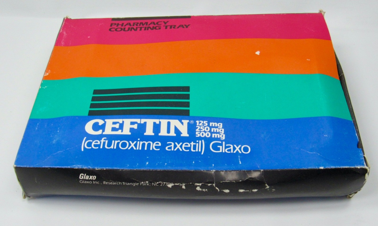 Rare Ceftin Pharmacy Counting Tray in Original Box Drug Rep Pharmaceutical Promo