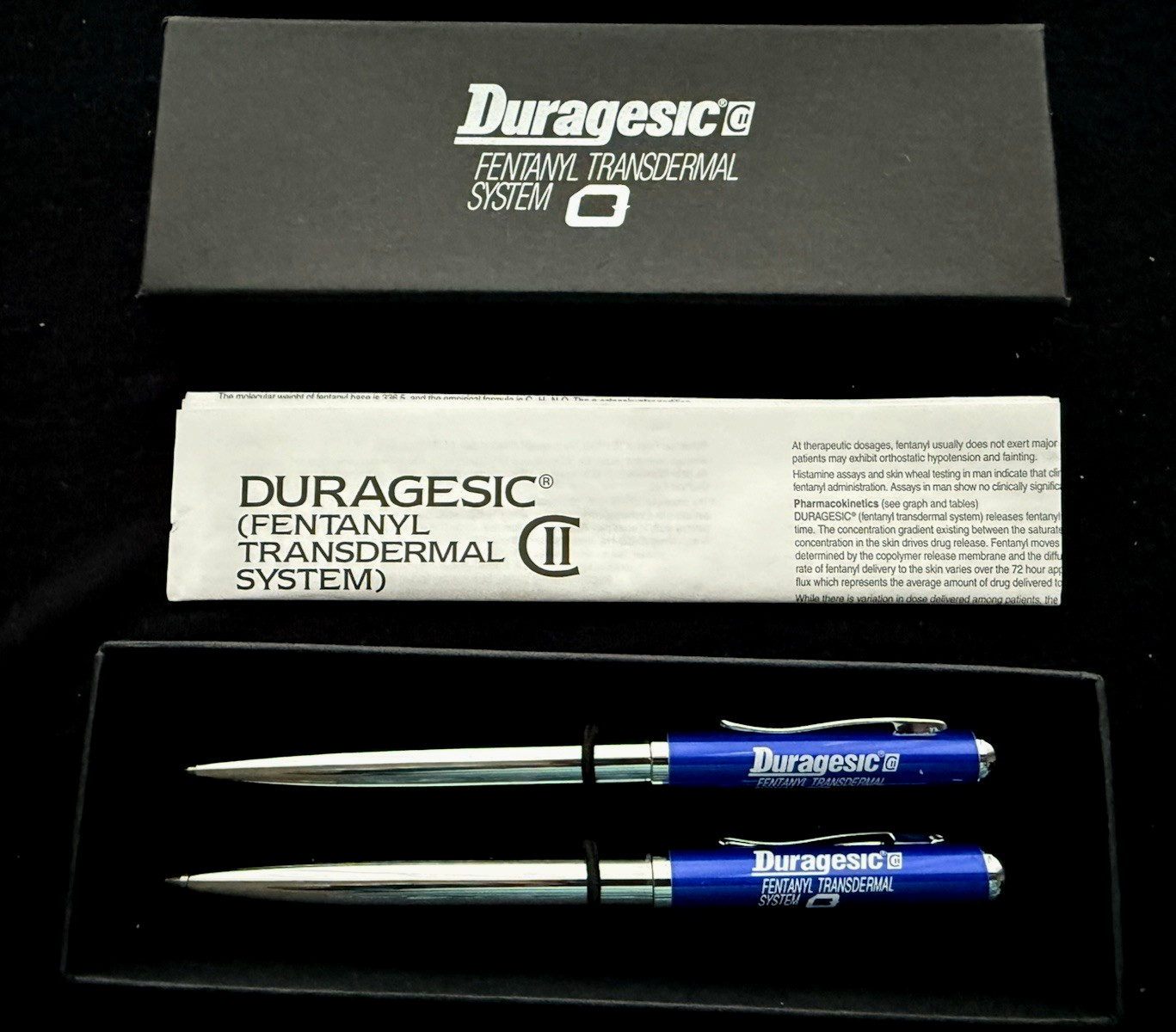 Duragesic (FENTANYL) Pen and Mechanical Pencil Set Class 2 Narcotic Pharma Adver