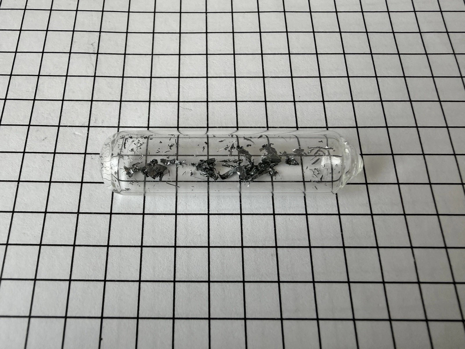 Black P Crystalline periodic table Element Collection Sealed Ampoule 10 mg