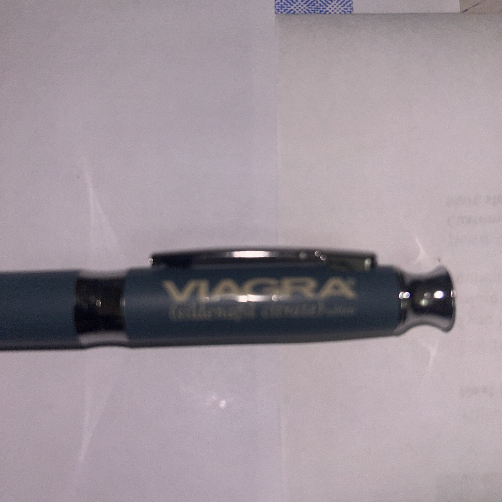 Rare Viagra Metal Blue Drug Rep Pen Pharmaceutical Promotional. Pfizer