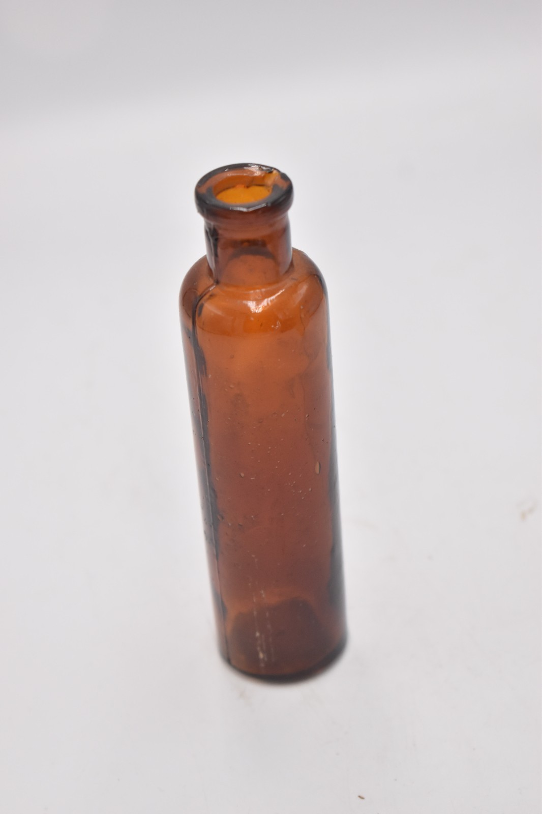 Antique Amber Glass Apothecary Bottle Medicine Chemist Bottle Vintage 13cm