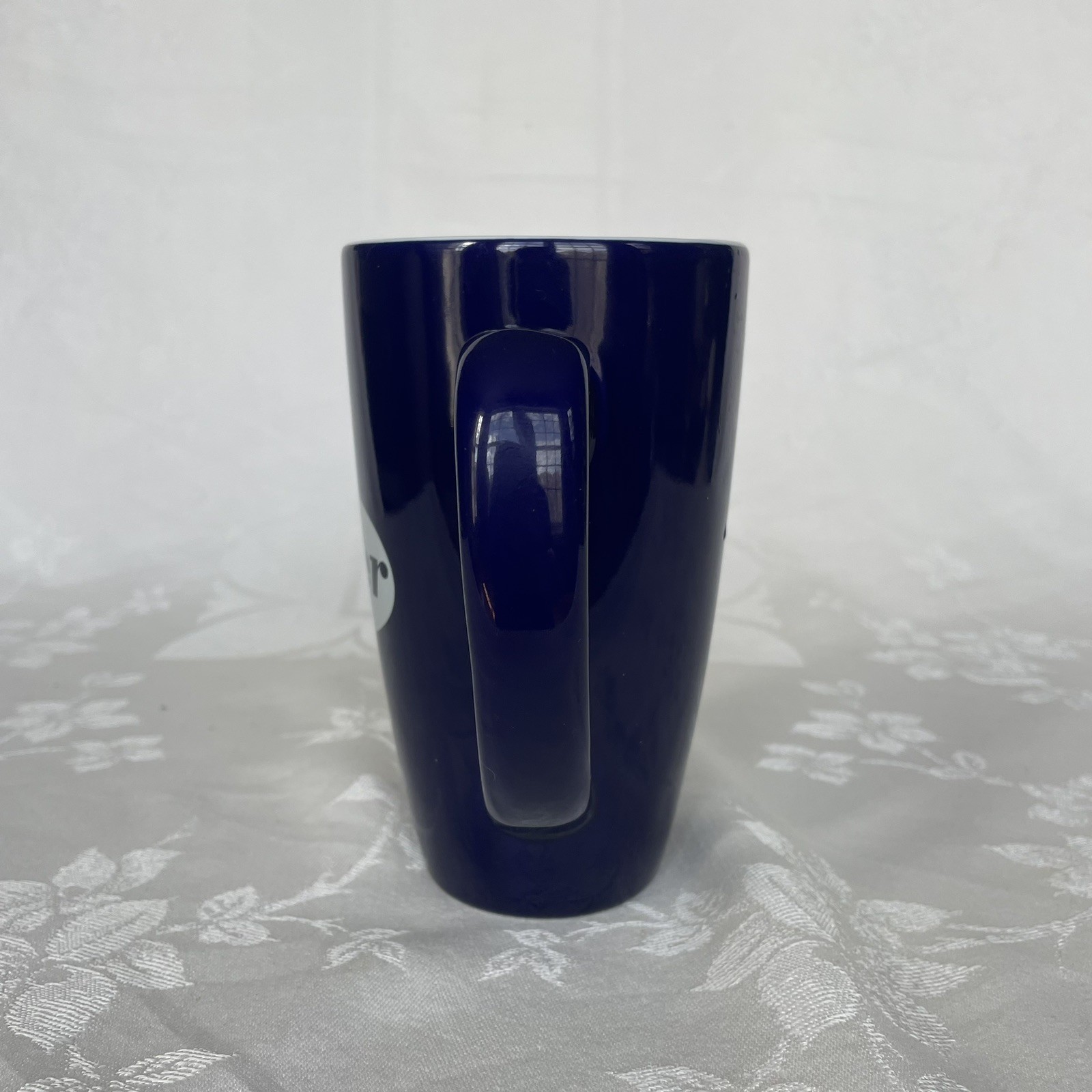 Pfizer Pharmaceutical Advertising Coffee Mug Drug Promo Vaccine 18 oz Indigo