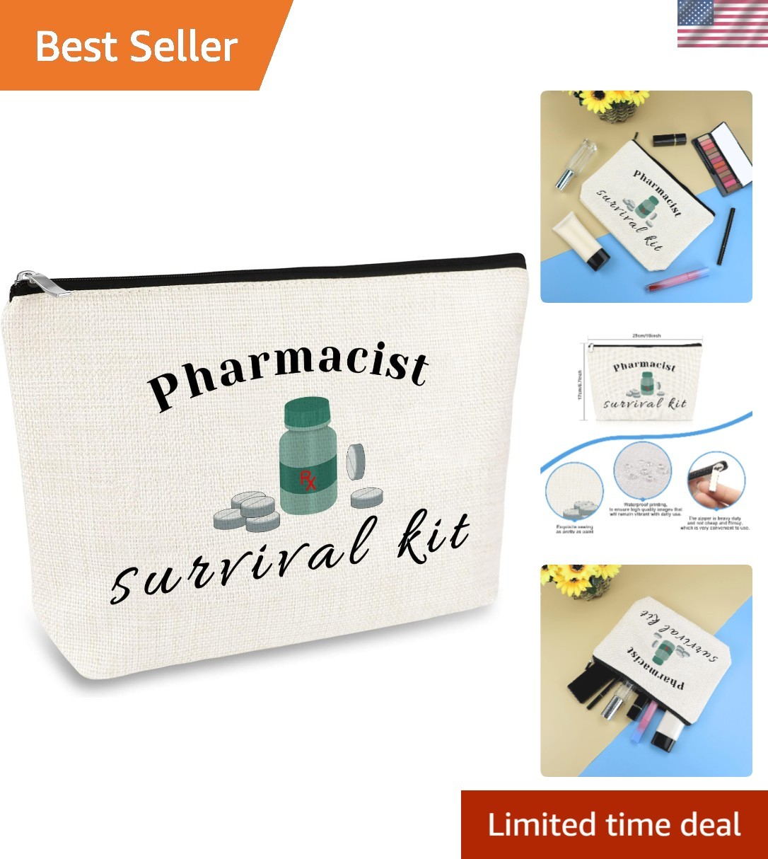 Charming Cosmetic Pouch for Pharmacy Graduates – Ideal for Makeup & Essentials