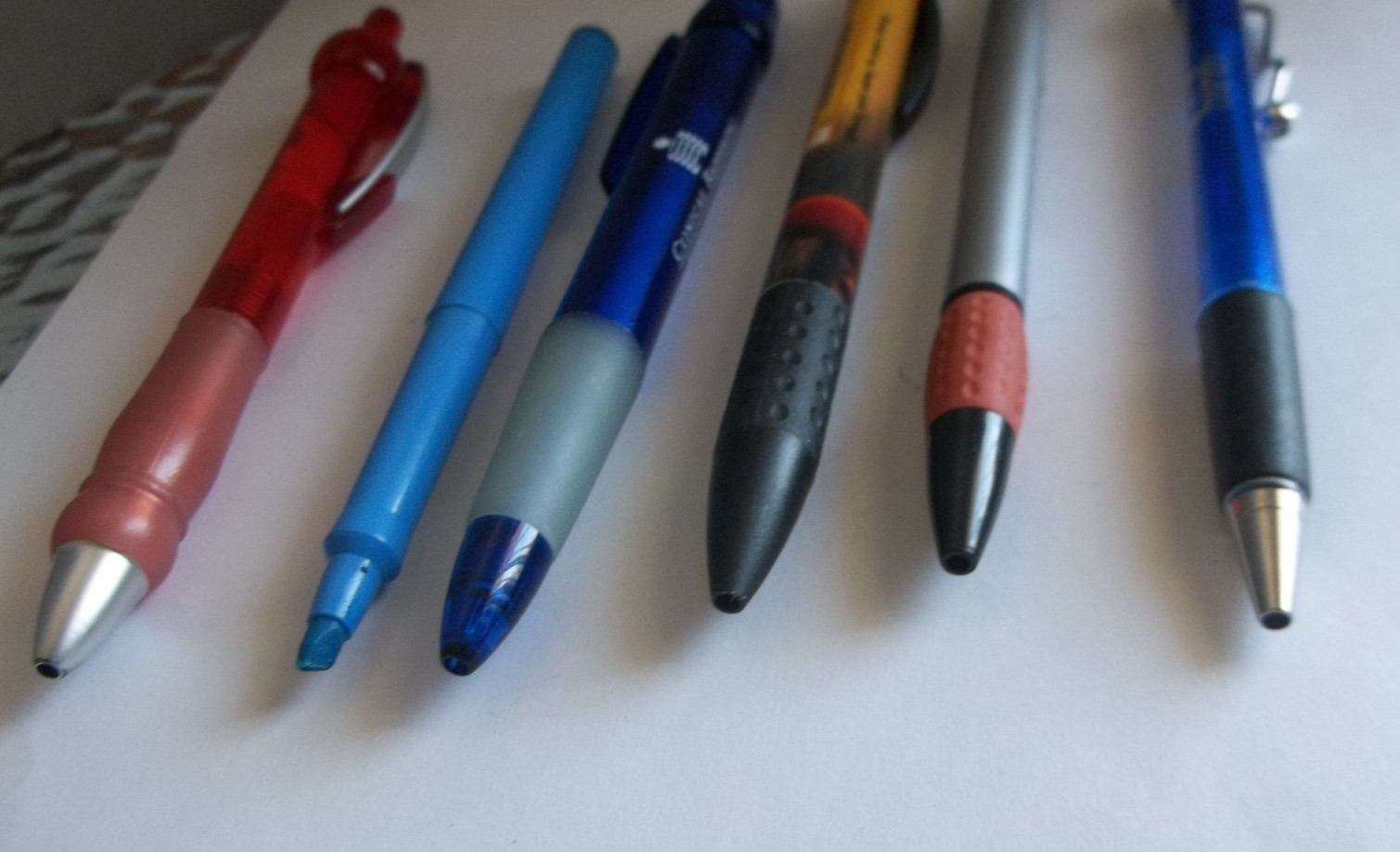 Lot of 6 Promotional Pens – Mixed Brands, Metal/Plastic – Assorted Colors