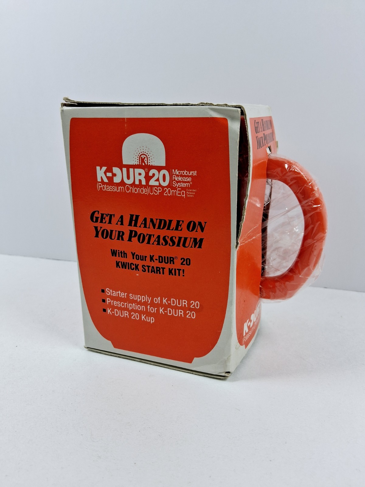 Vintage 1992 Key Pharmaceuticals K-Dur 20 Potassium Replenishment Mug NEW