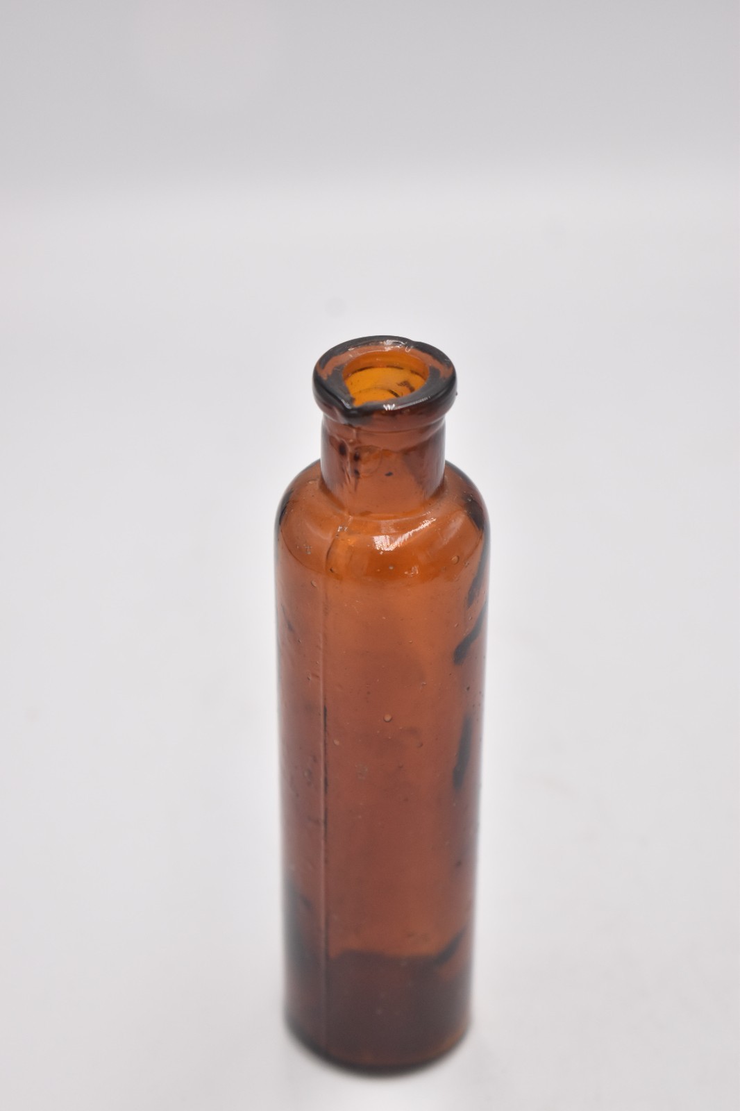 Antique Amber Glass Apothecary Bottle Medicine Chemist Bottle Vintage 13cm