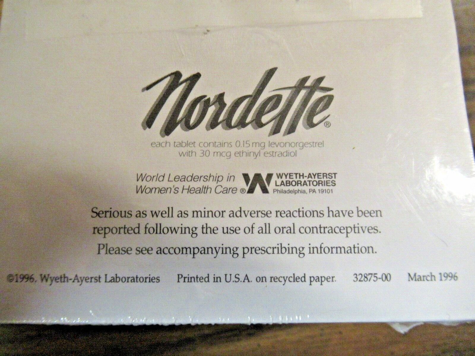 Vintage NOS 10 Unopened Nordette Note Pads Post It Notes Pharmaceutical Promo