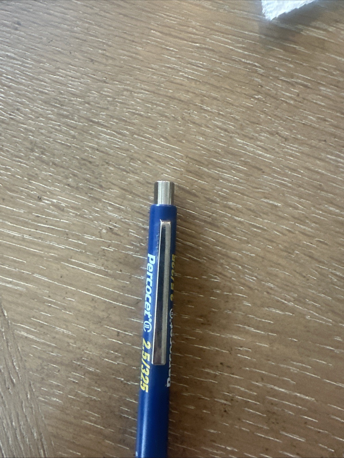 PERCOCET 2.5/325 Pharmaceutical Promo Ink Pen Black ink