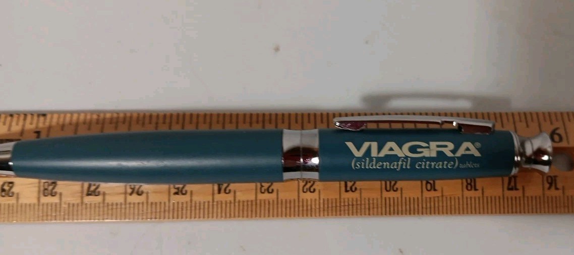 Metal Viagra Pharma Drug Rep Doctor Twist Ink Pen Black Ink