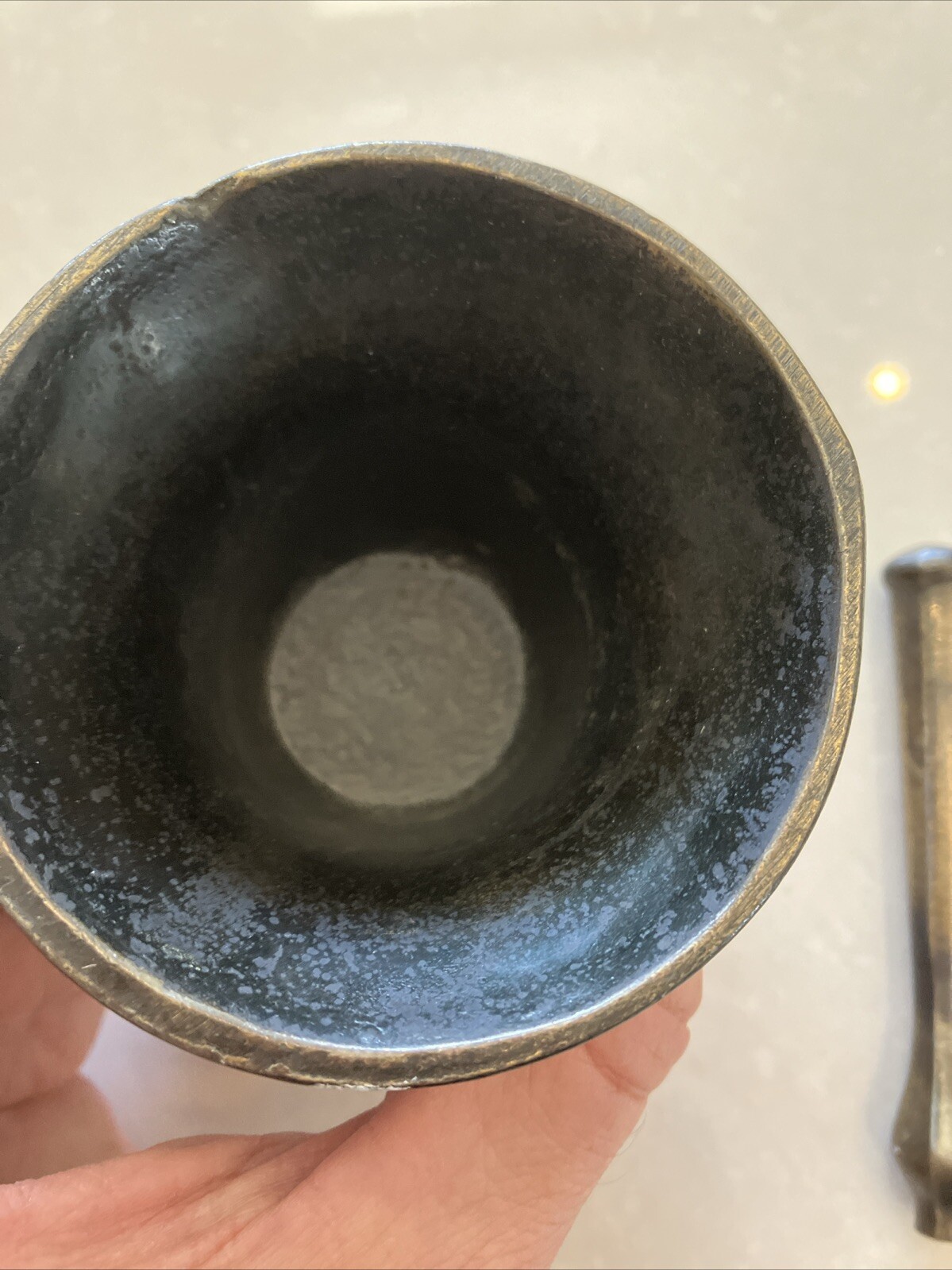 Mortar and Pestle, Metal Small America’s Bicentennial 76 Rx Apothecary Pharmacy