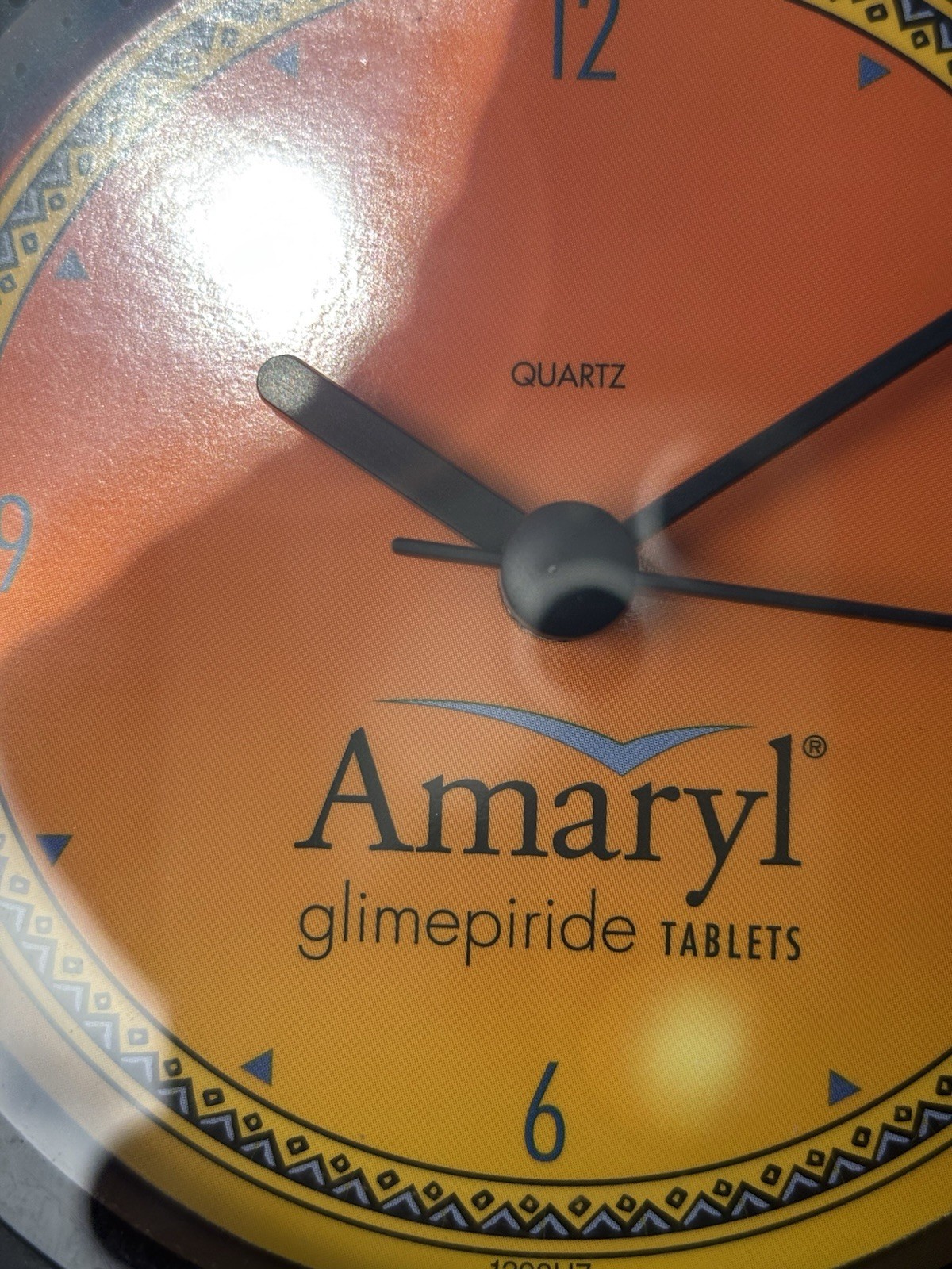 AMARYL GLIMEPIRIDE TABLETS PHARMACEUTICAL DIABETES DRUG REP CLOCK – WORKING
