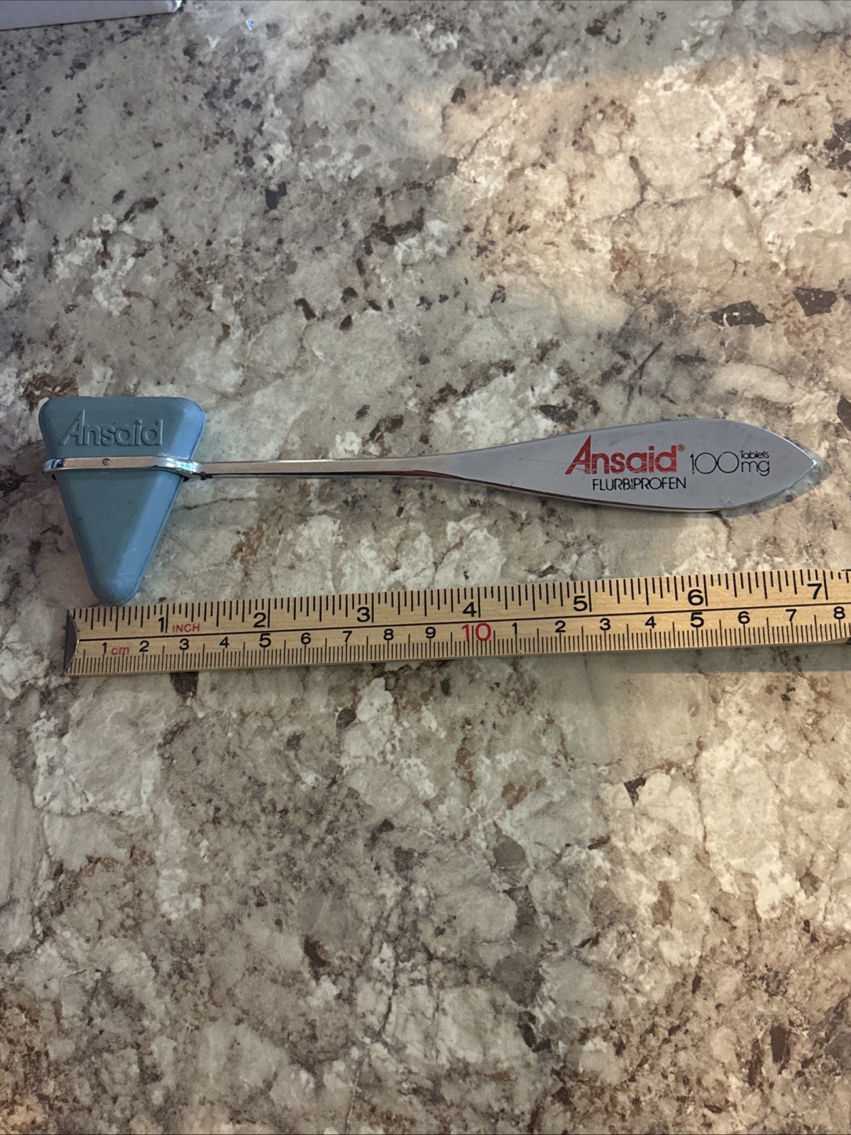 Vintage Ansaid Flurbiprofen Pharmaceutical Drug Rep Advertisement Reflex Hammer