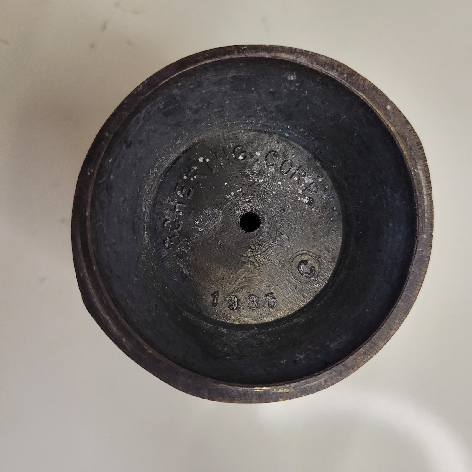 VTG 1985 Schering Brass Mortar & Pestle Ursuline Convent New Orleans Sis. Xavier