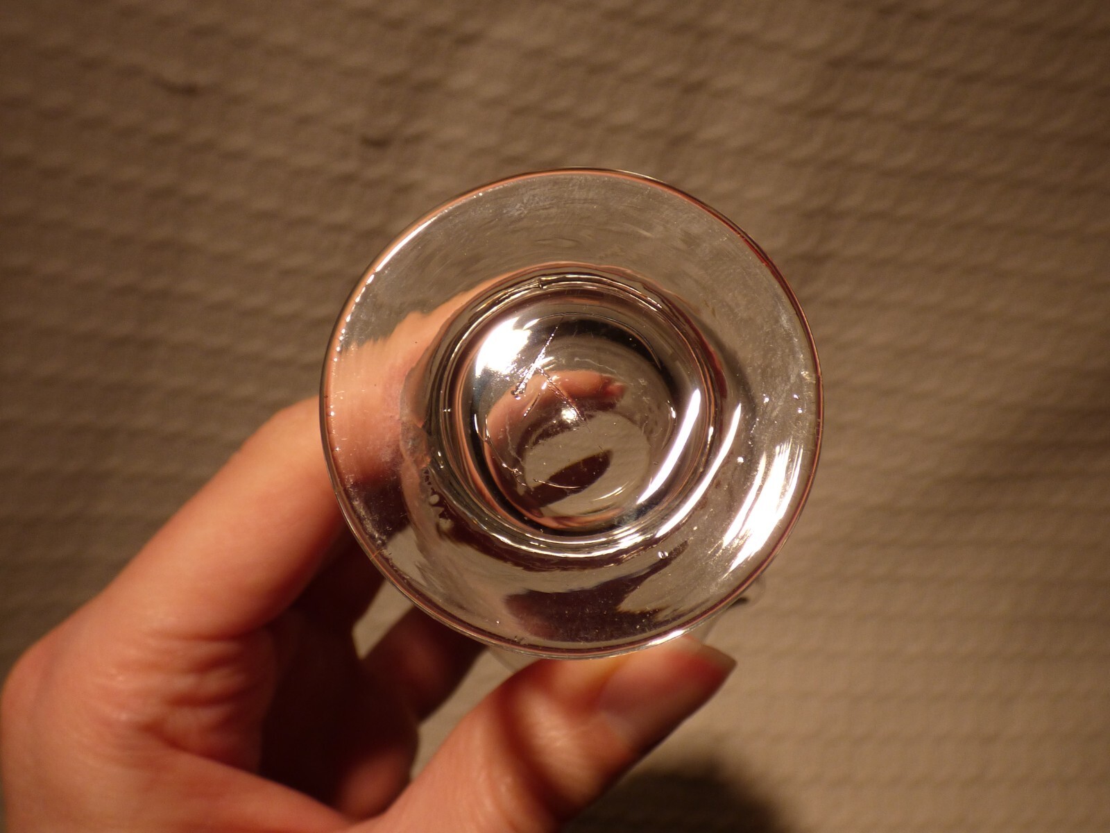 Antique Engraved Glass Medical / Scientific Measuring Jug Flask