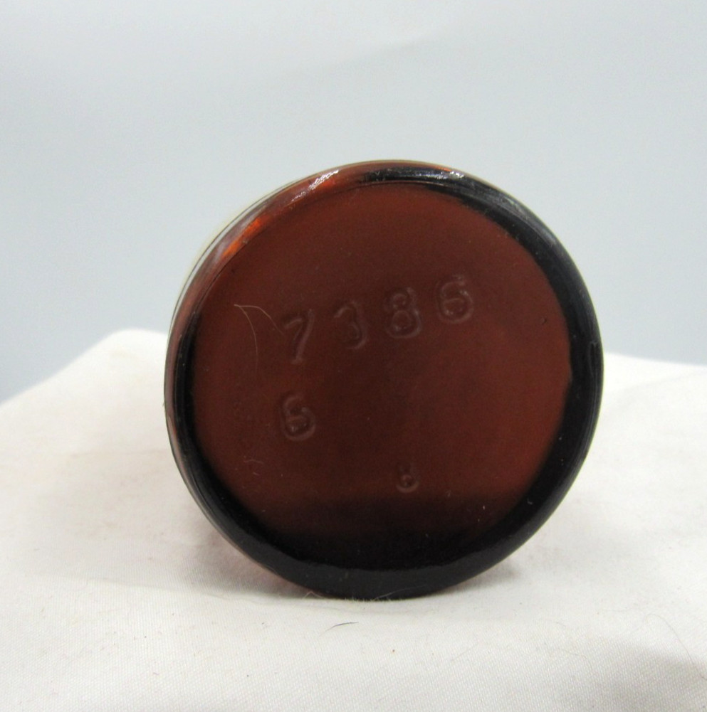 BW – 1930’s Fritzsche Bros NY Oil of Lavender 4 1/2″ Amber Medicine bottle