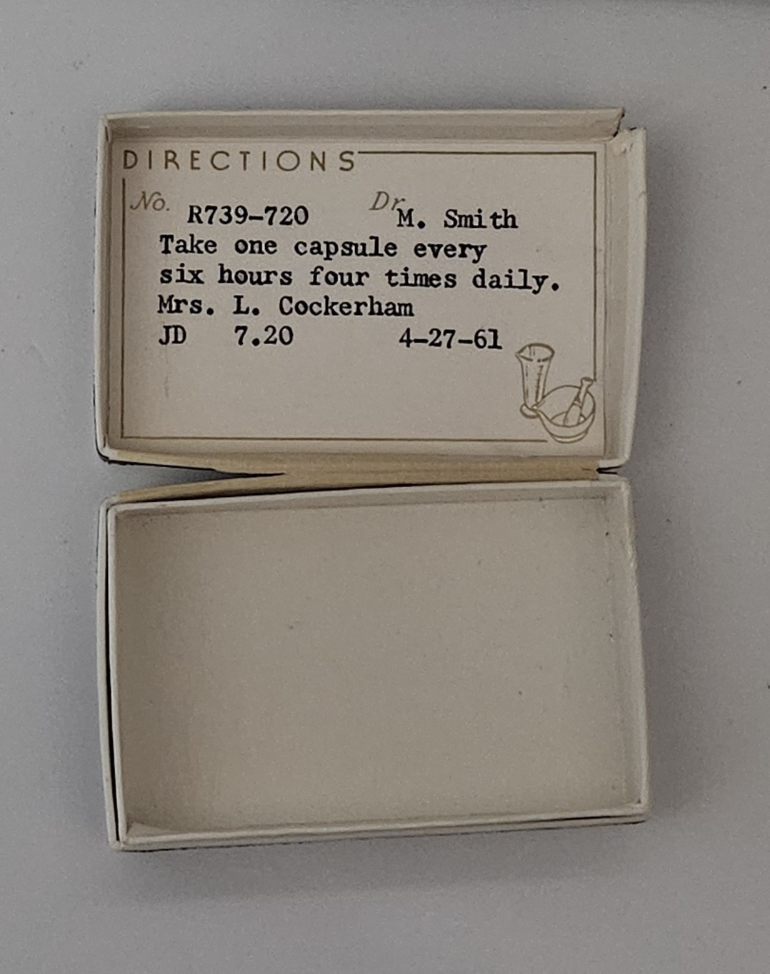 (2) Whitlock’s Pharmacy Prescription Pill Box – Spokane WA