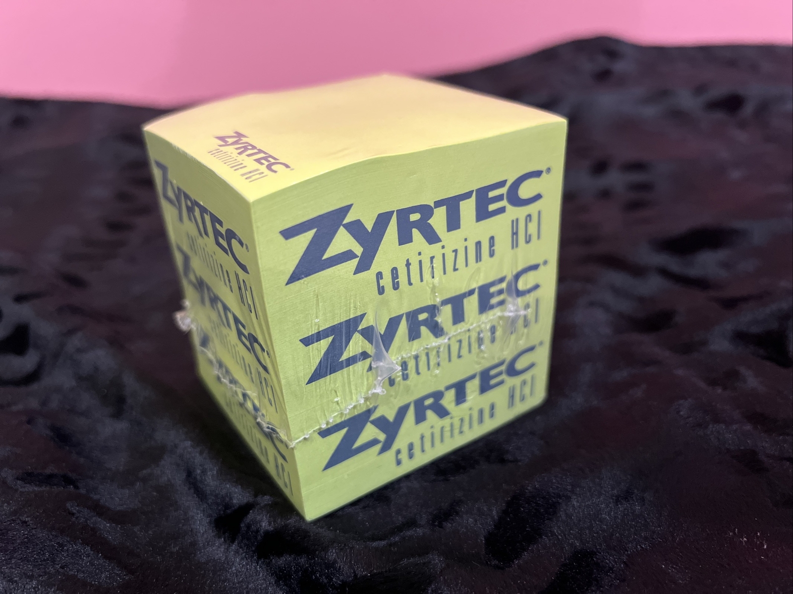 ZYRTEC Post It Notes Advertising Pharmaceutical Block Promo