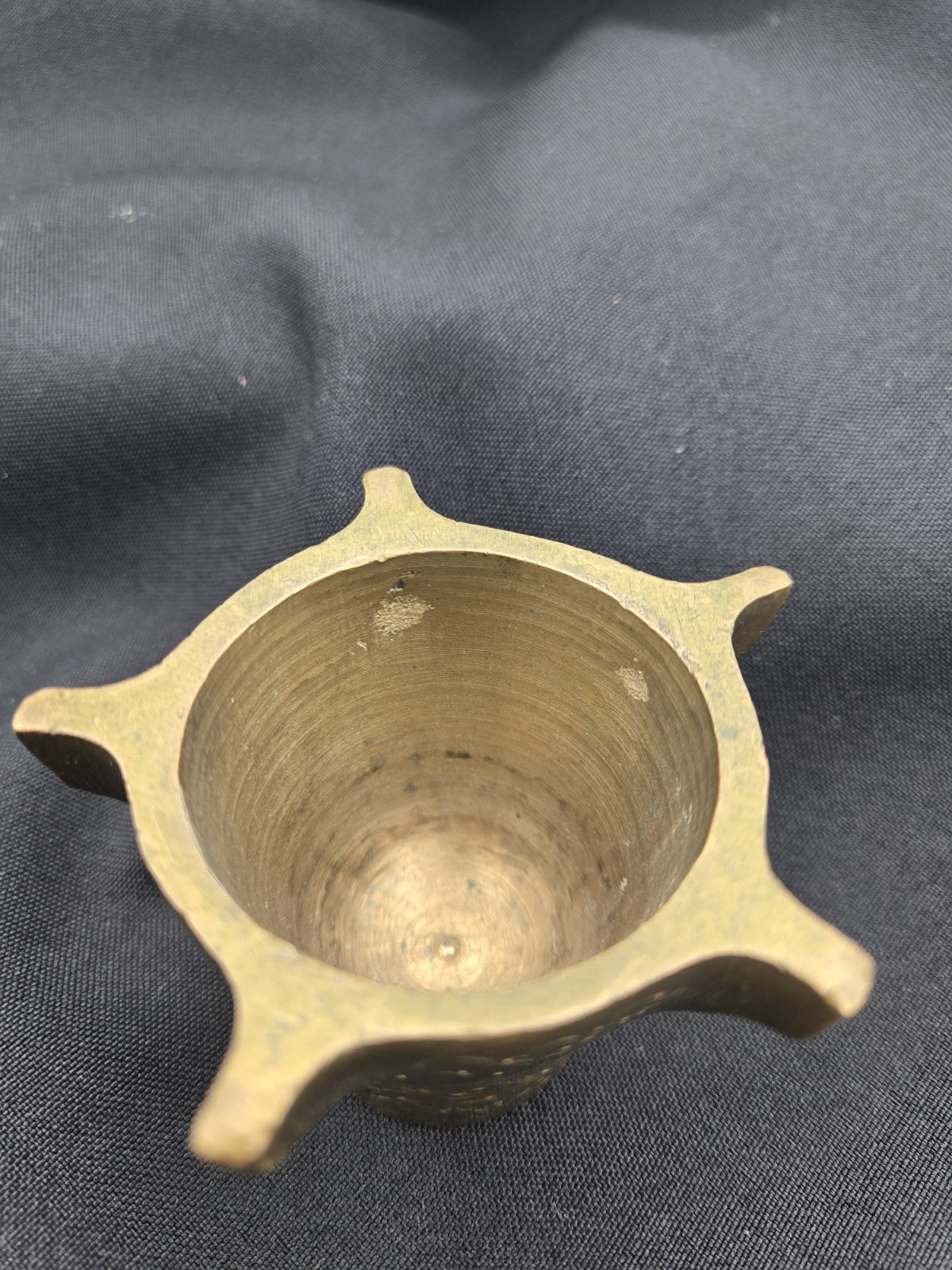 Vintage Solid Brass Mortar And Pestle, 2 X 2.75 And 3.75Inches