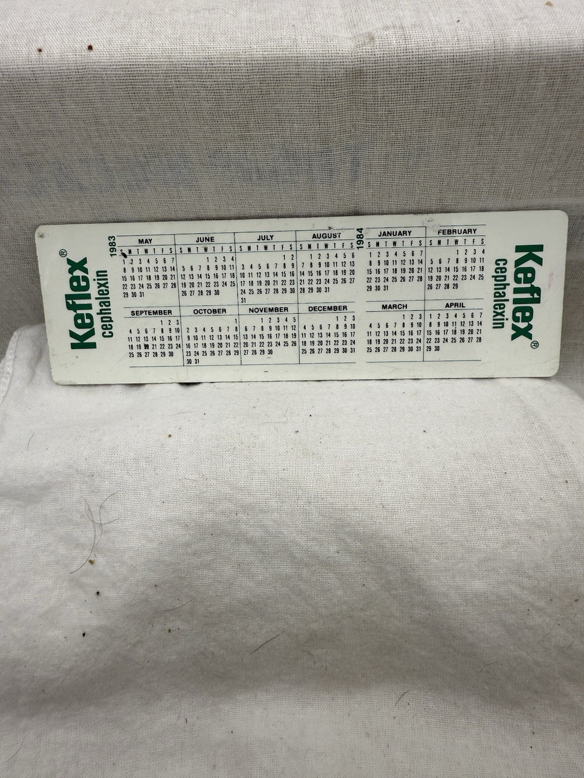 1983-84 Keflex Cephalexin medicine advertising 6″ plastic ruler