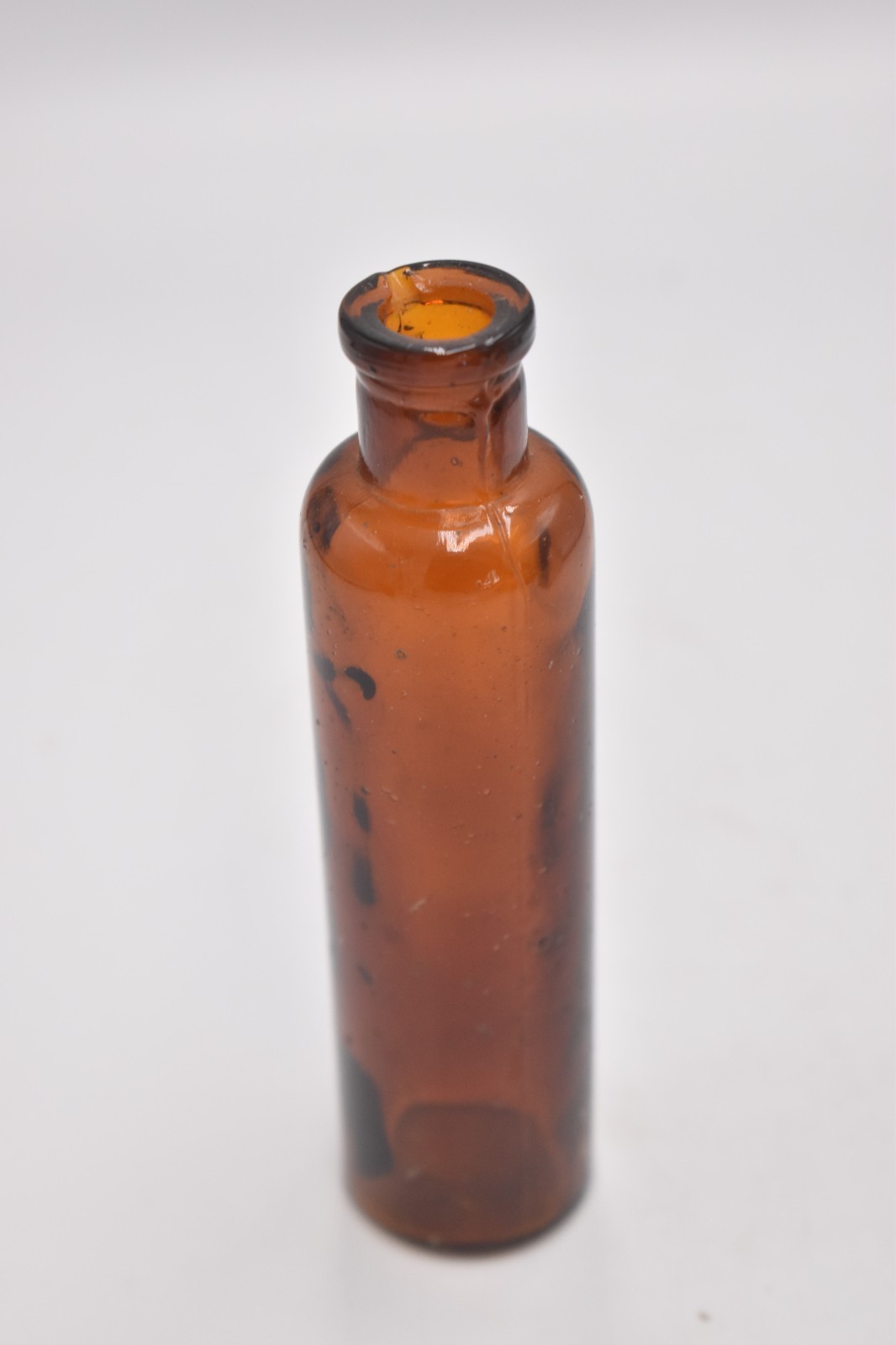 Antique Amber Glass Apothecary Bottle Medicine Chemist Bottle Vintage 13cm