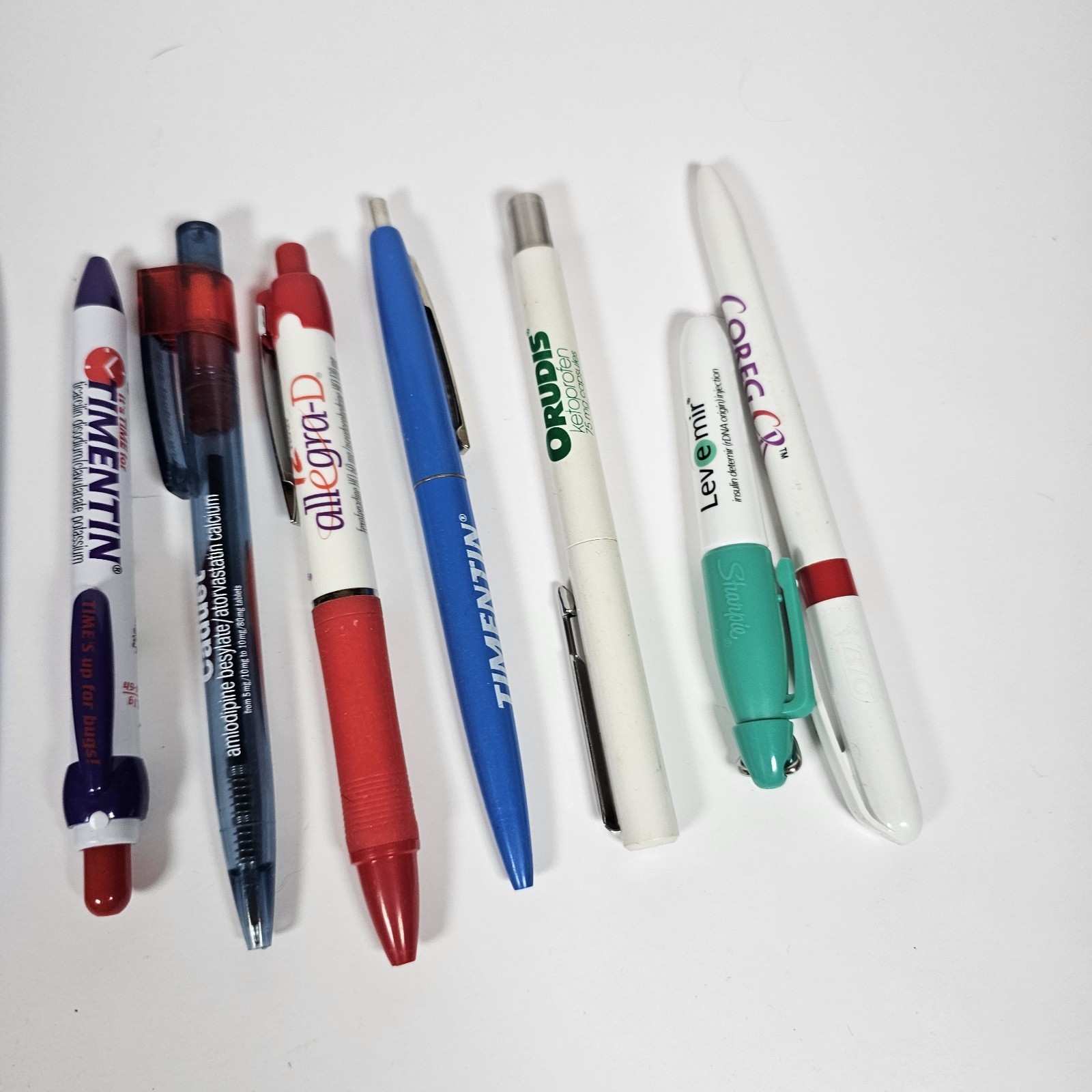 Lot Plastic Pharmaceutical Drug Rep Pens Medical Collectibles