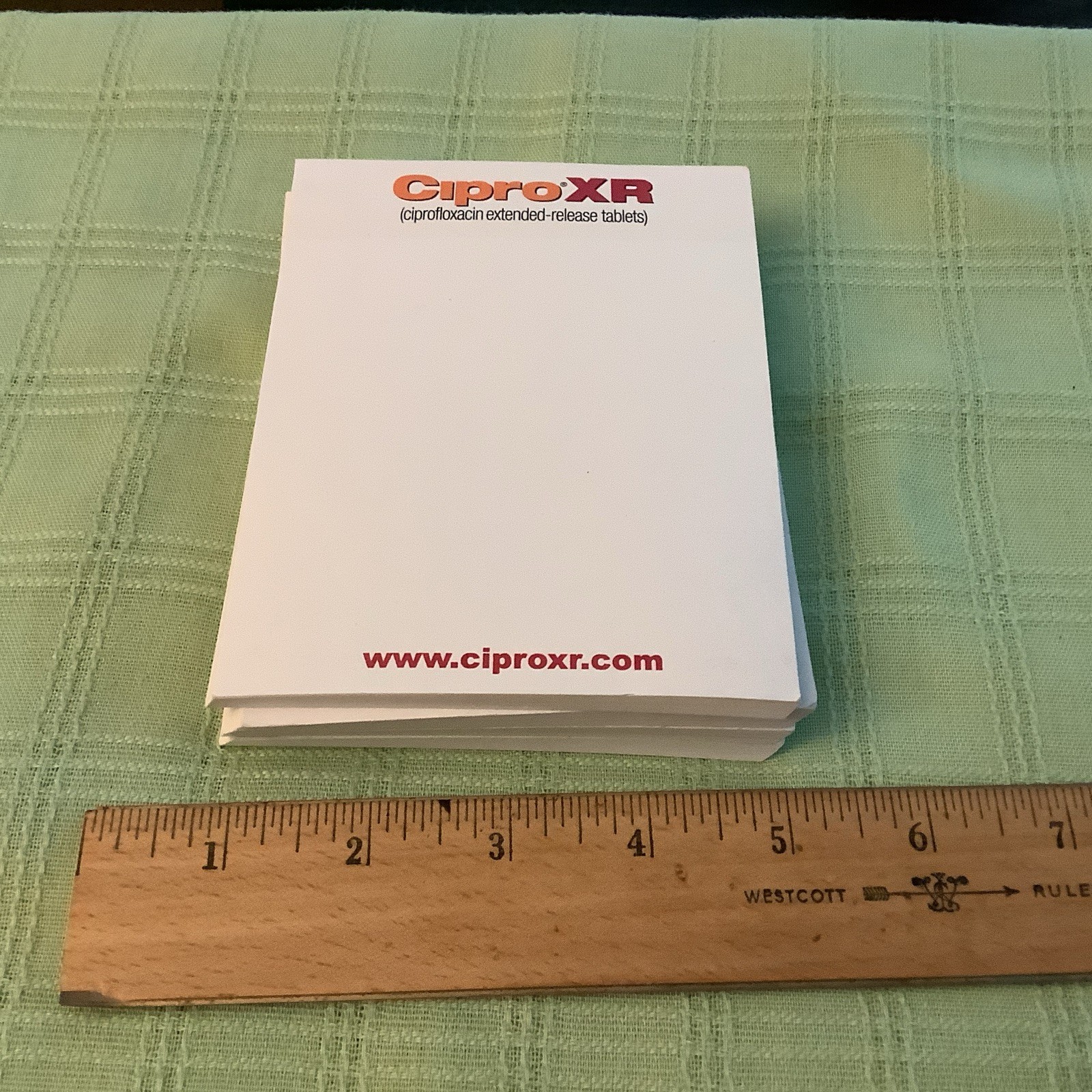 Cipro XR Post It Type Notes Lot Of 4 Pads Drug Advertisement