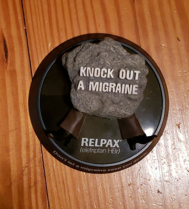 RELPAX “Knock Out A Migraine” DRUG REP Paperweight Pharma HEADACHE MEDICINE NEW