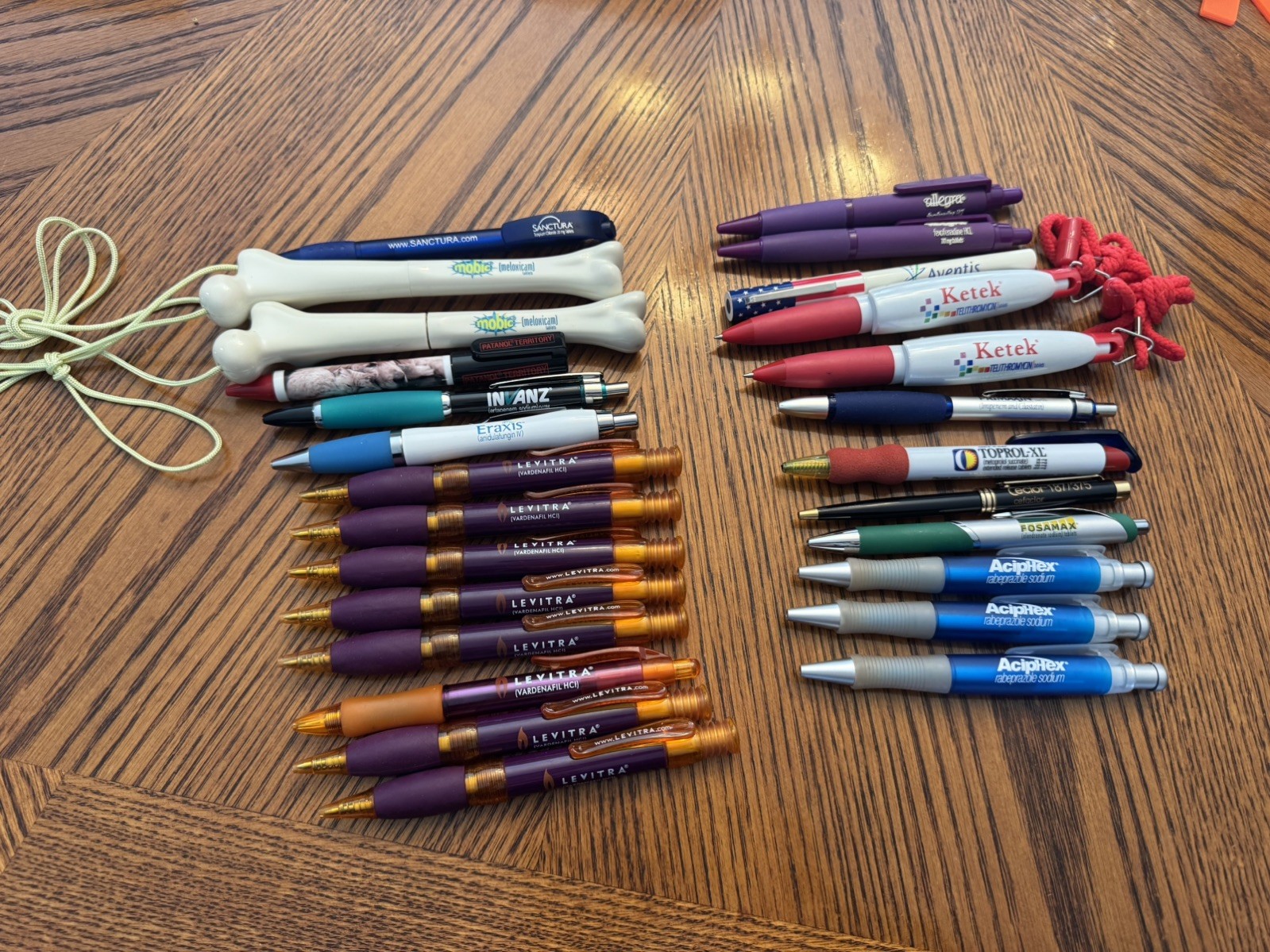 Vintage Pharmaceutical Drug Rep Pens Lot of 26 Levitra, Allegra, Mobic & More