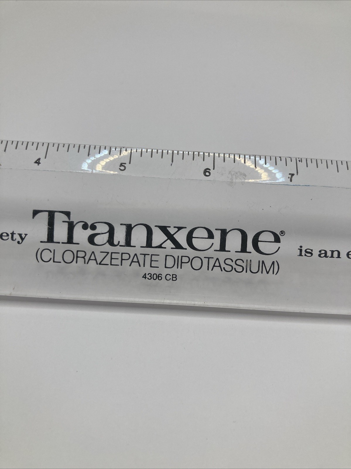 VINTAGE TRANXENE PHARMA COLLECTIBLE RULER DRUG REP PROMO VINTAGE SWAG