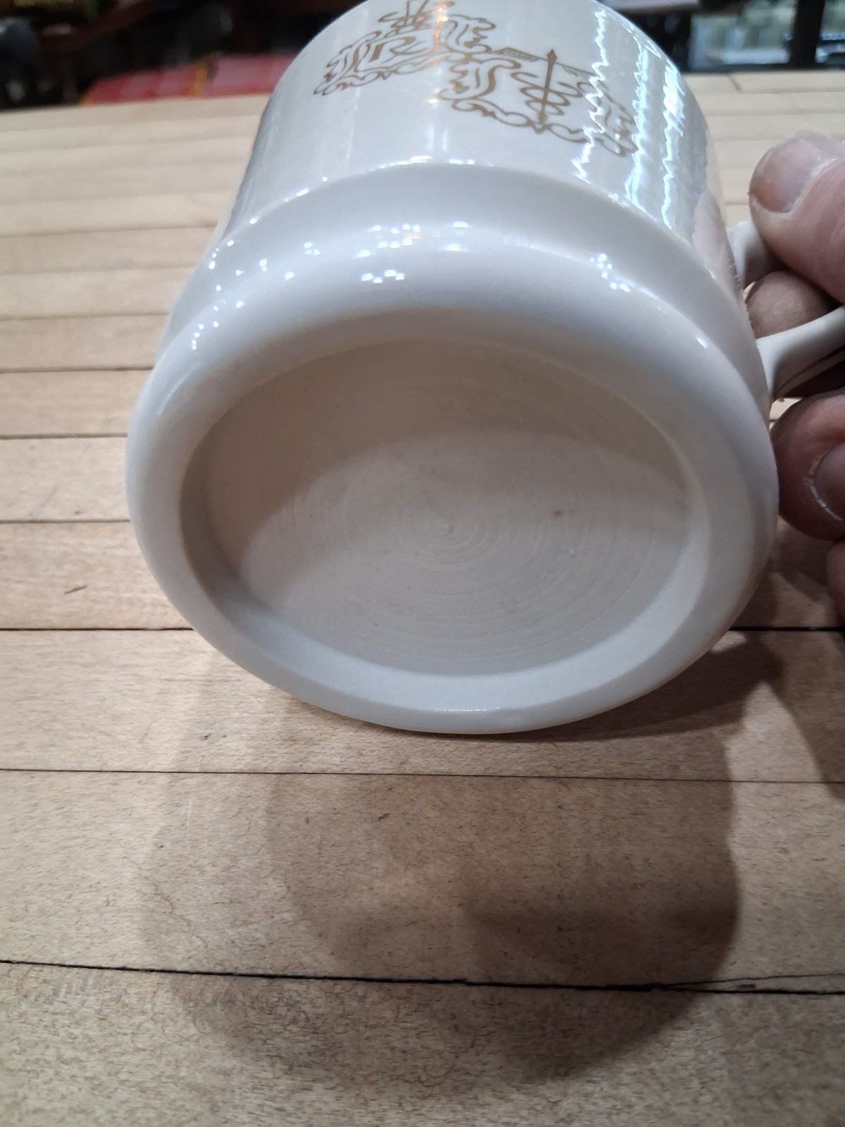 Pharmacy Apothecary Rx Coffee Cup Vintage Porcelain Mug Gold Trim