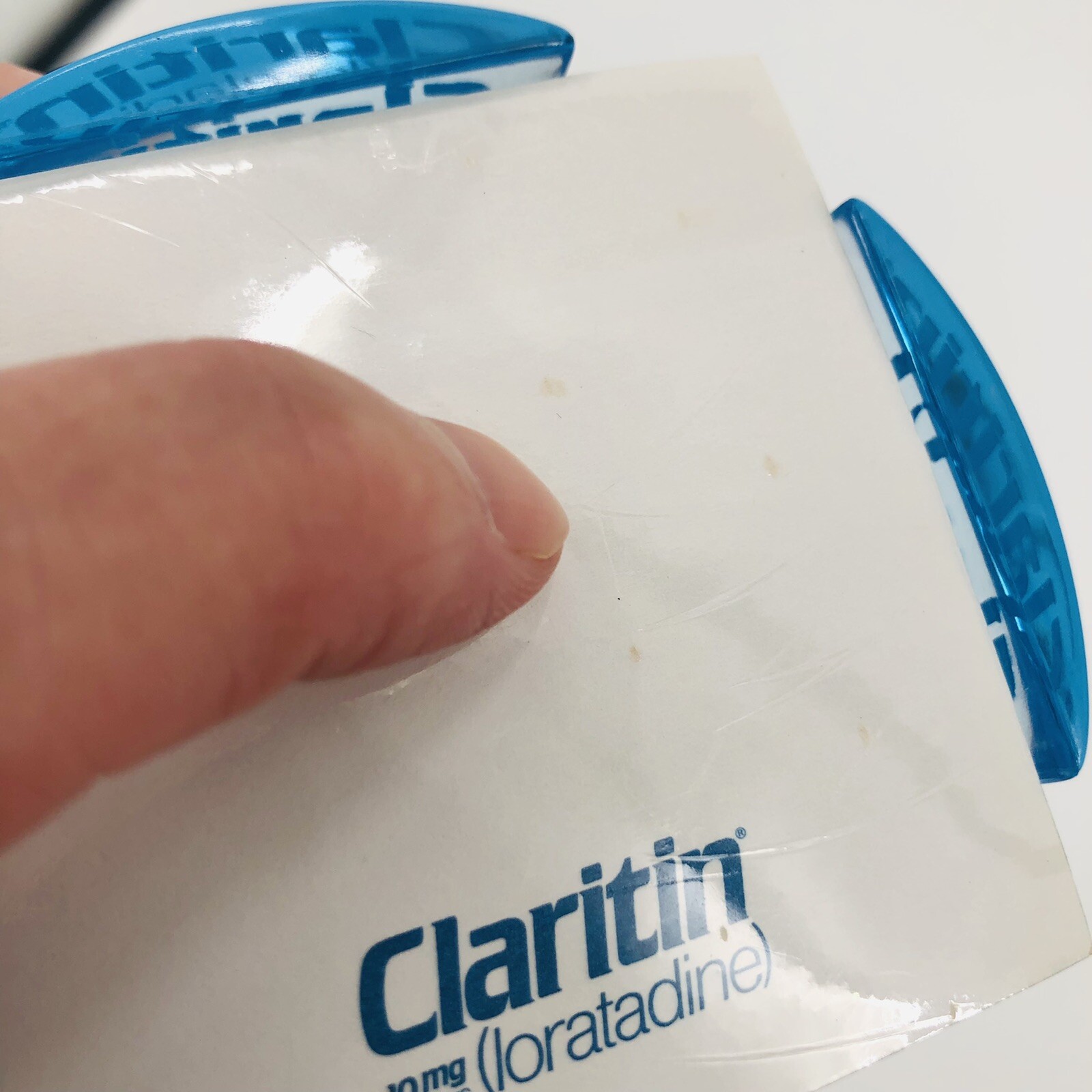 Claritin Loratadine Pharmaceutical Advertising Sealed Sticky Notes & Holder