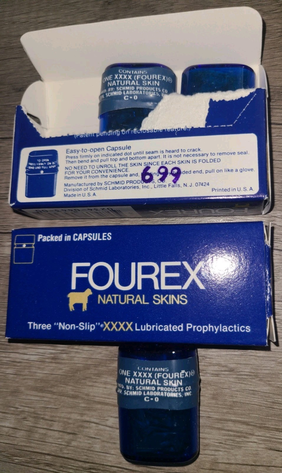 Vtg condoms, mixed lot – Ramses, Fourex Natural Skins, Seal tite prophylactic