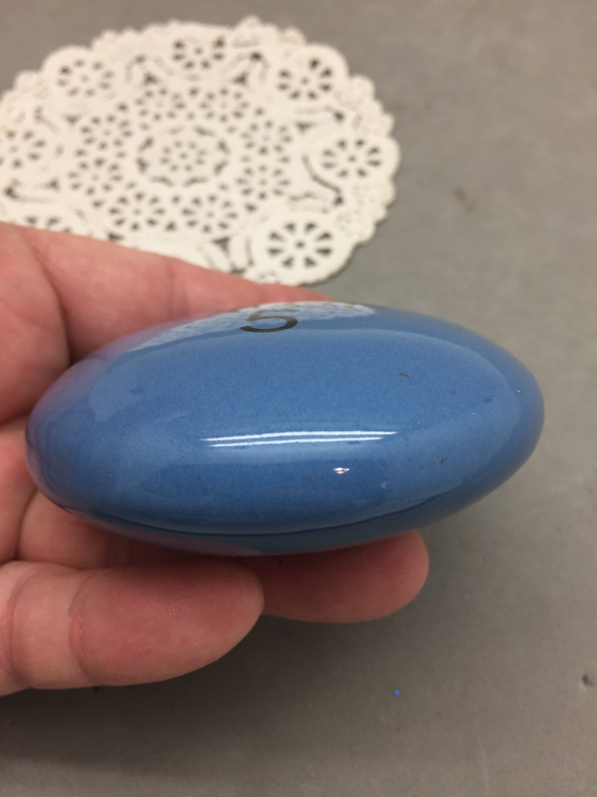 SK&F 5 Smith Kline French Labs Drug Company Salesman Sample Paper Weight Pill