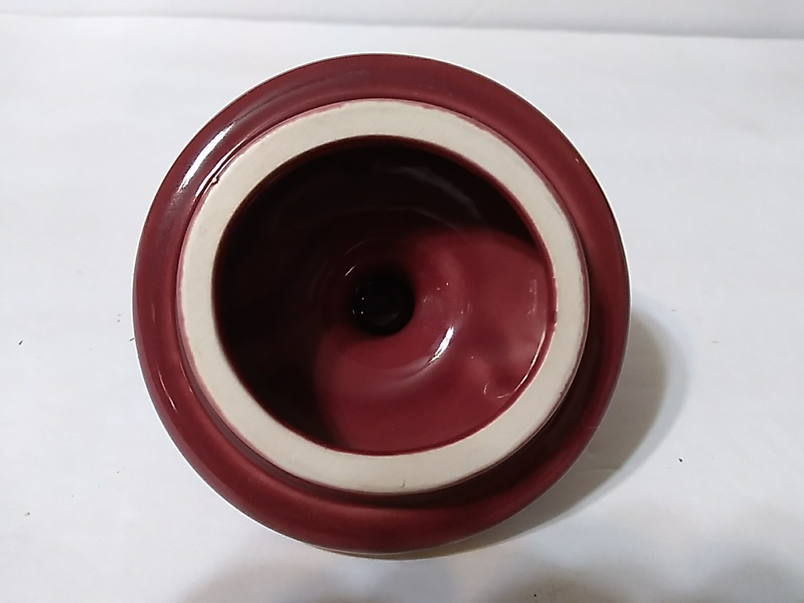 Vintage Eli Lilly Apothecary Jar Burgundy/gold Lactucarium (Wild Lettuce)