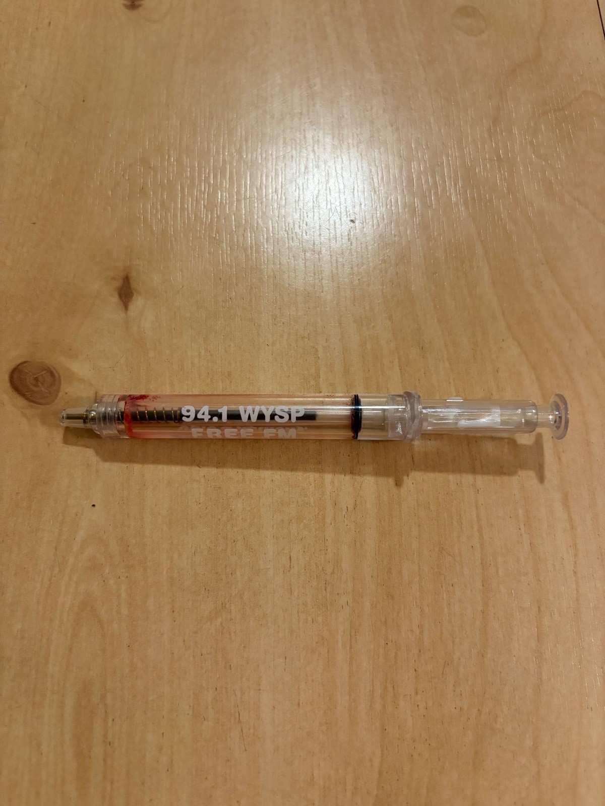 Opie & Anthony Syringe Pen 94.1 WYSP Free FM Promotional Item