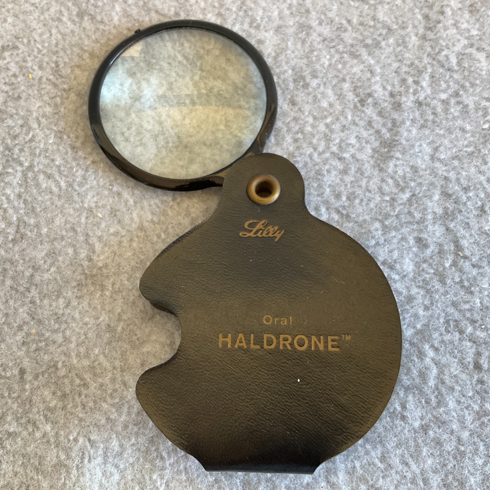 LILLY Cordran Haldrone Vintage Magnifying Glass Promotional Pharmacy