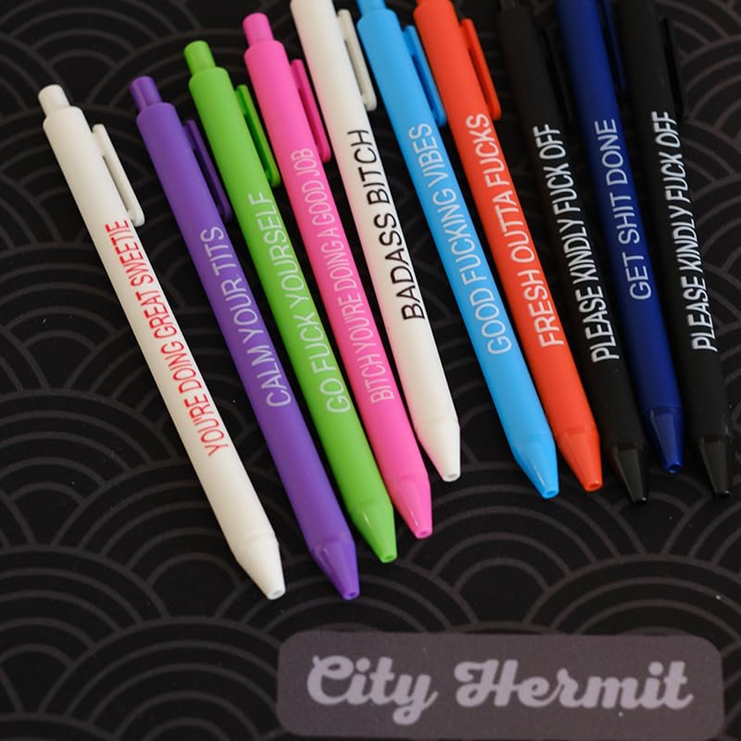 Cityhermit 11Pcs Funny Adult Ballpoint Pen Set, Premium Days of The Week Swea…