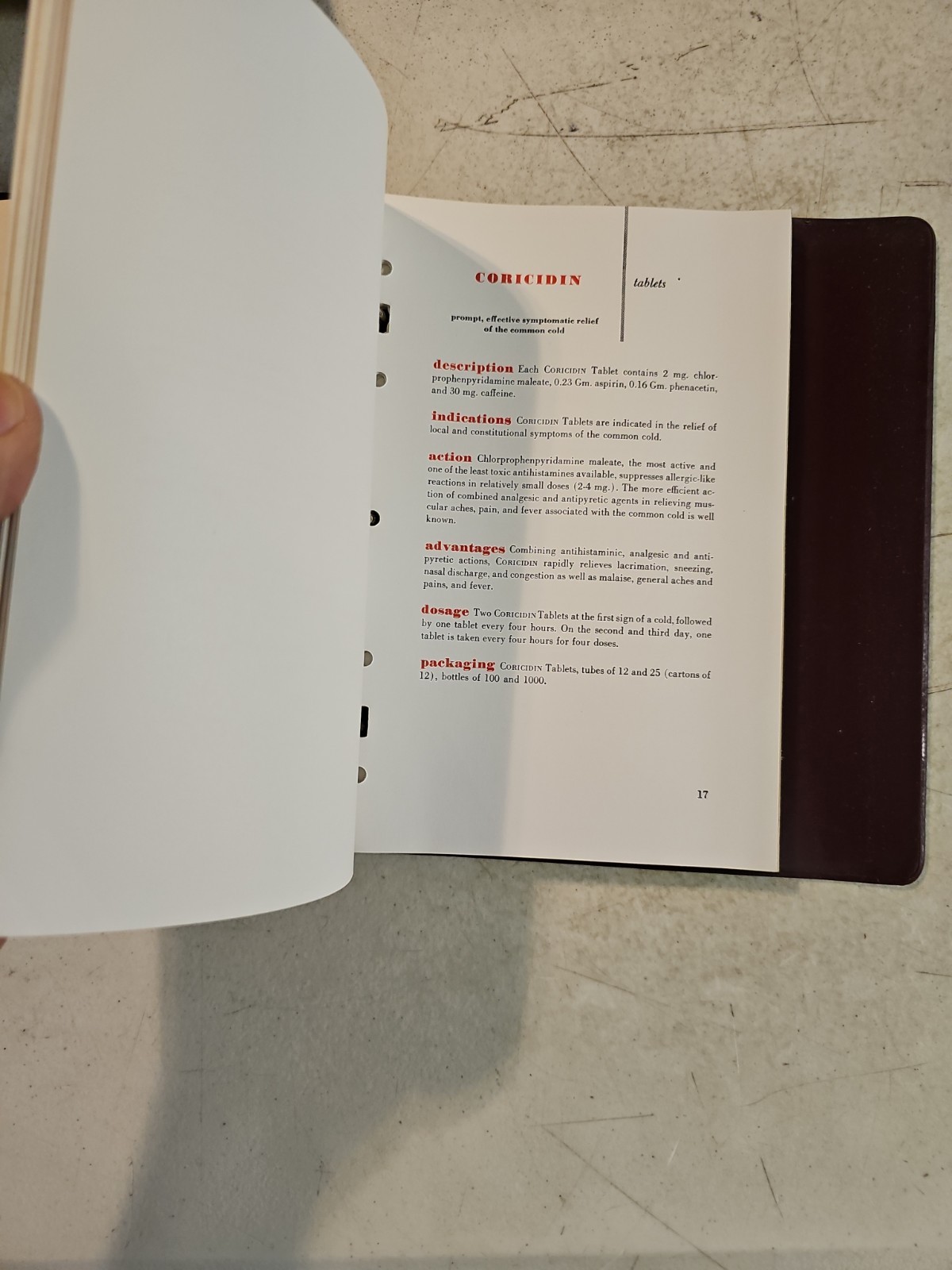 Vintage 1969 Schering Corp Pharmaceutical Price List &Product Data In Binder